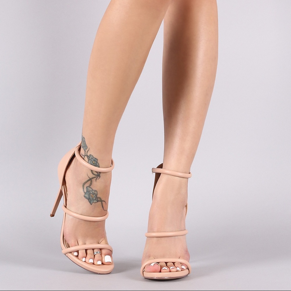 Liliana nude strap heels